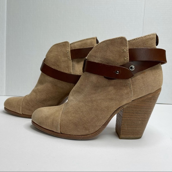 RAG & BONE Harrow Canvas Ankle Boots - Picture 9 of 13